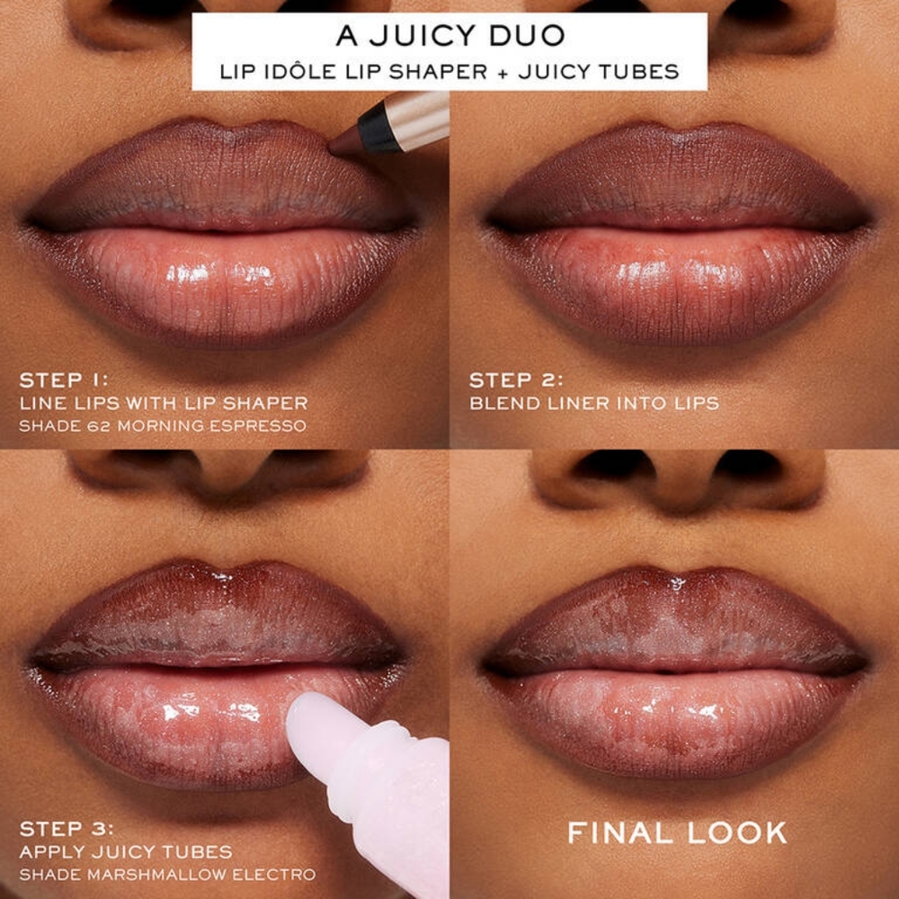 Lancôme Juicy Tubes Smoothie Simmer Nude Sparkle Plump Shine Lip Gloss .28oz - Picture 15 of 15